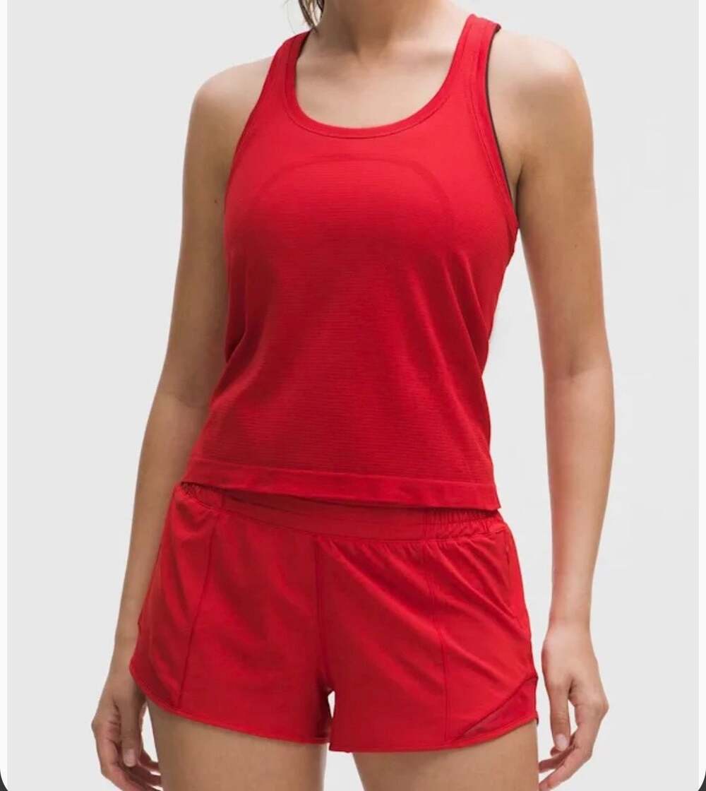Lululemon Swiftly Tech Racerback 2.0 Red Seamless Size 14